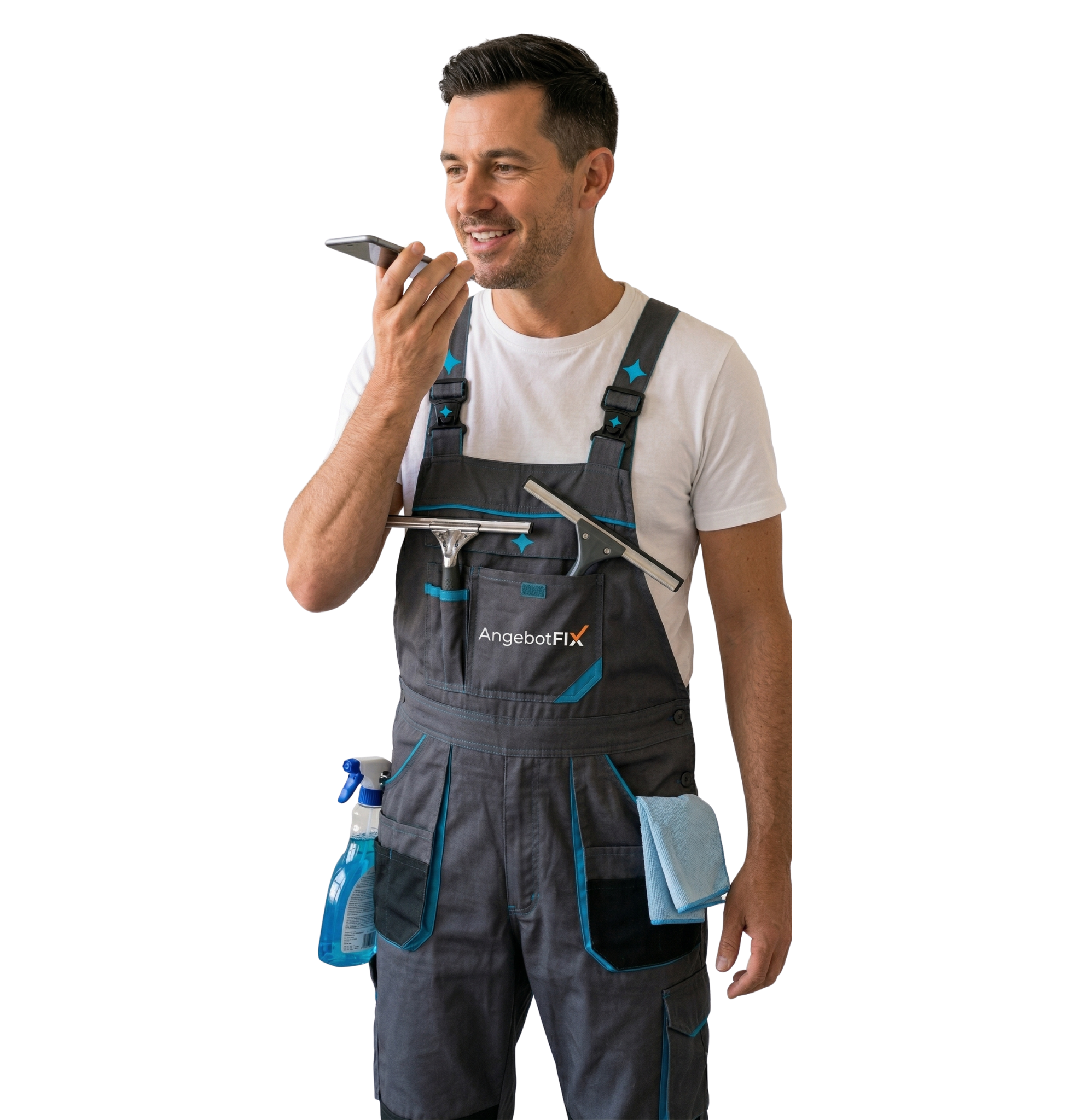 Gebäudereiniger & Fensterputzer spricht Angebot ein